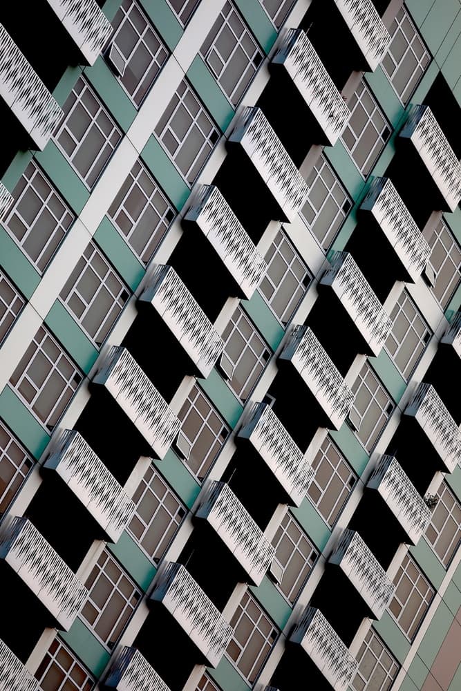 Geometric Urban Facade by Robin Wechsler — canvas wall art