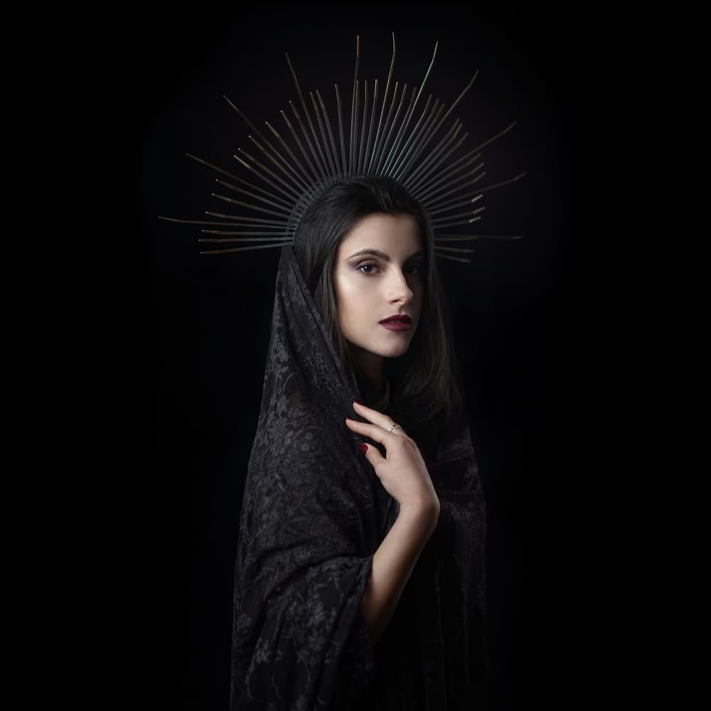 Gothic Halo Portrait by Bobby Kostadinov — canvas wall art