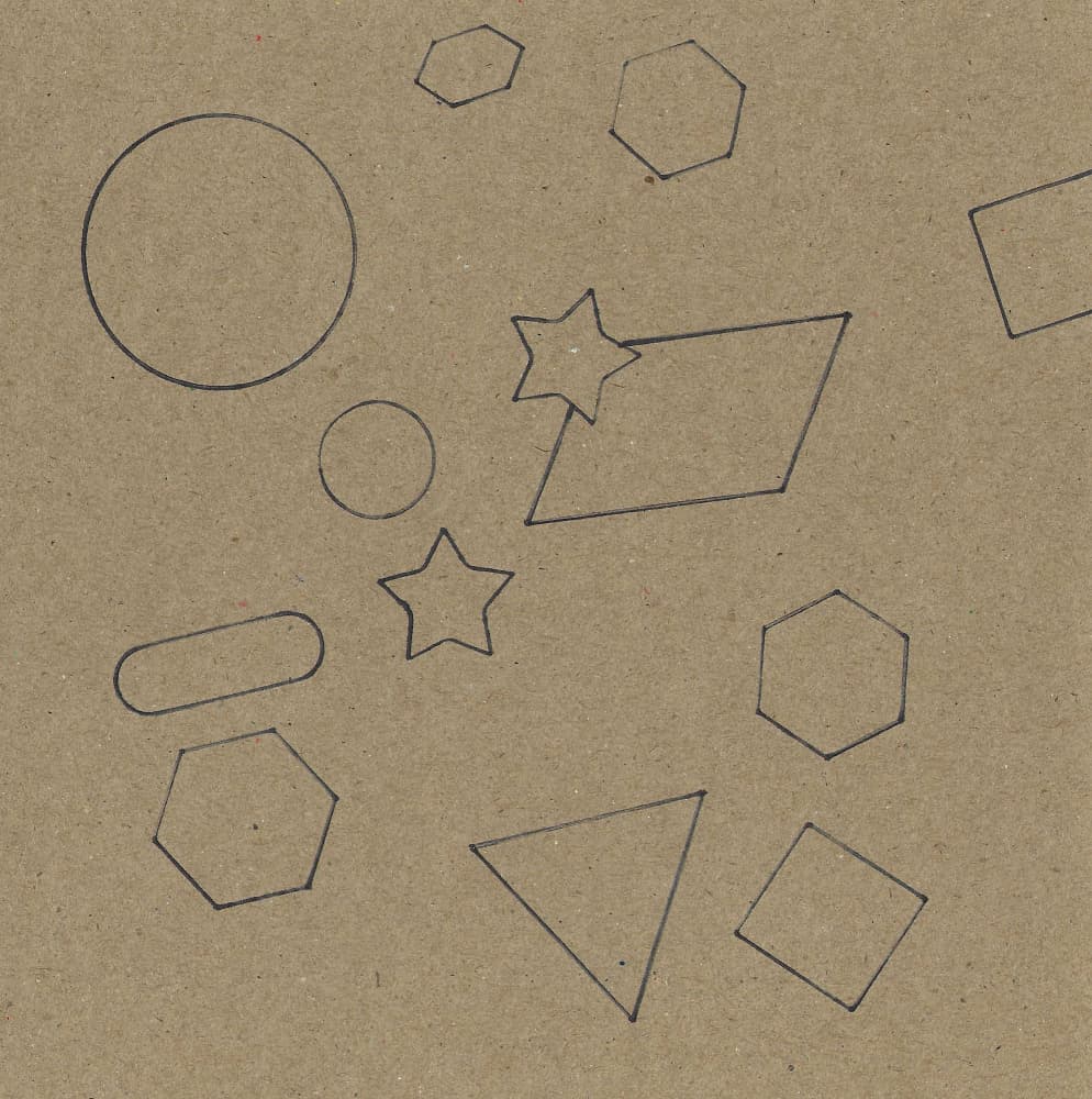 Geometric Shape Outlines by Santhosh ch — canvas wall art