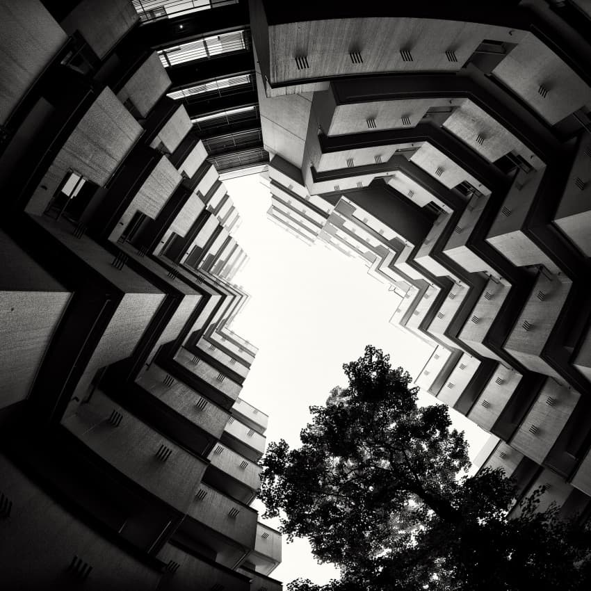 Brutalist Urban Geometry by Shigehiro Ono — canvas wall art