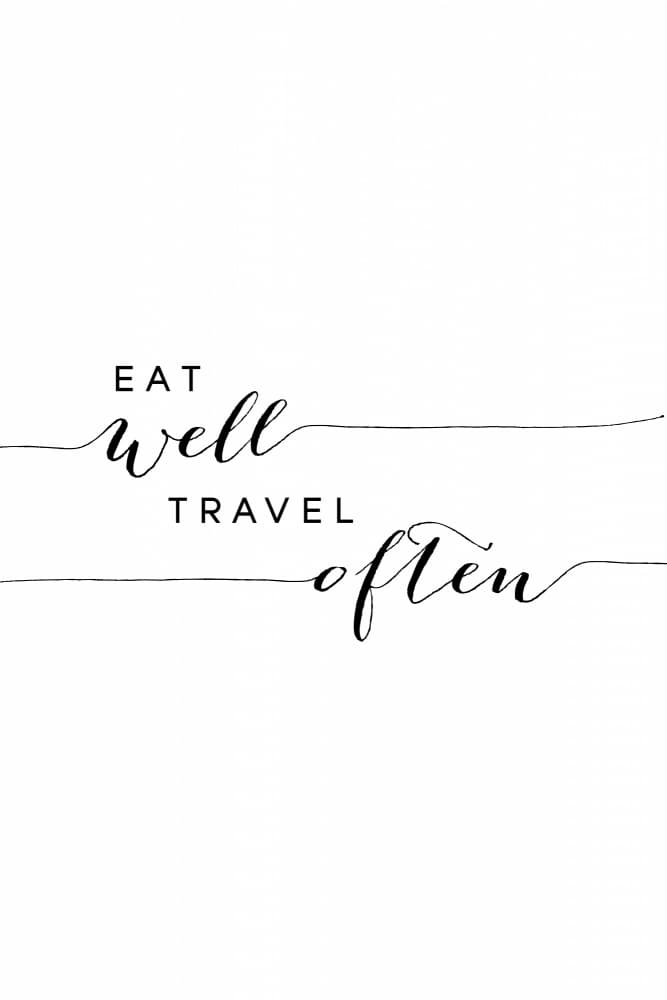 Eat well travel often by Rosana Laiz Blursbyai — canvas wall art