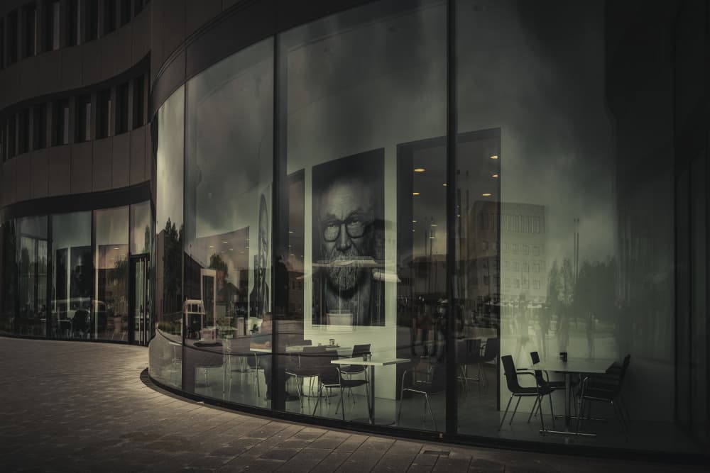 Glass Building Reflections by Luis Borges Alves — canvas wall art
