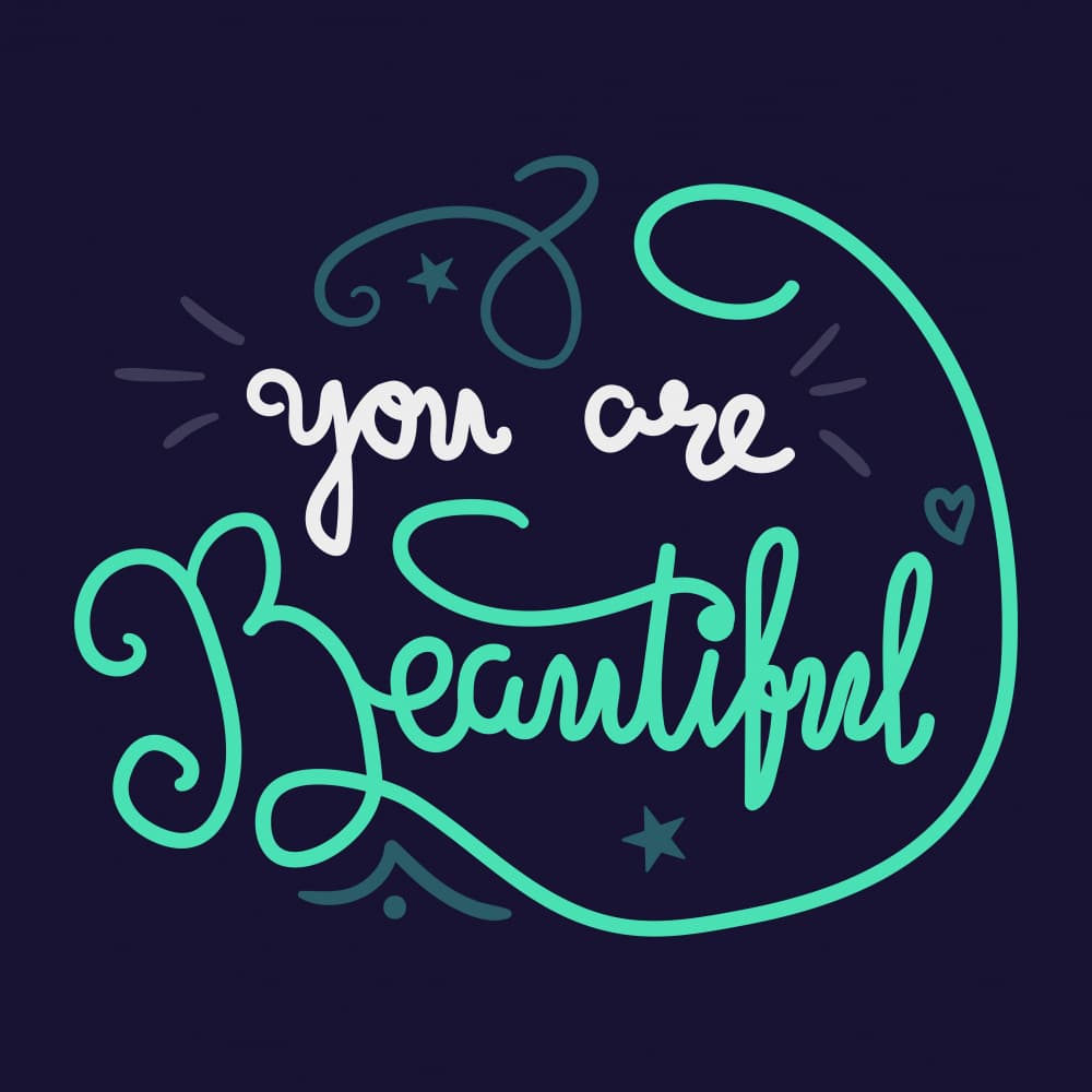 You Are Beautiful by Marika Barsrsind — canvas wall art
