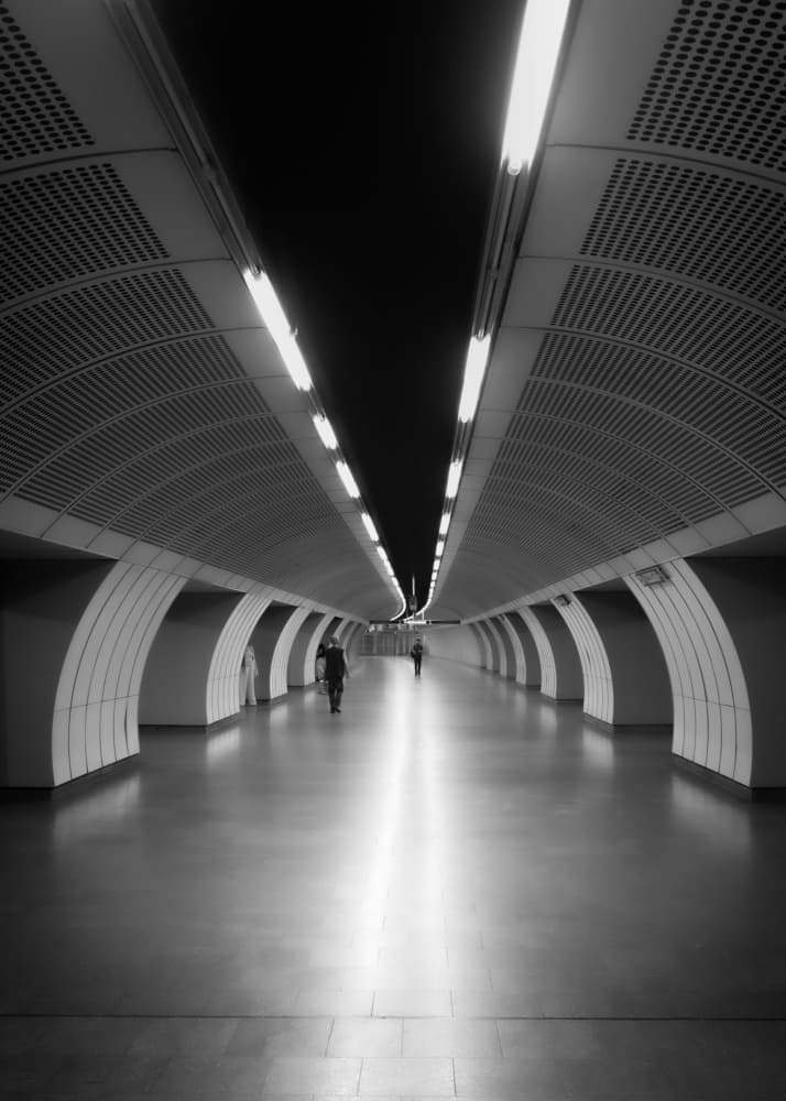 Deep Metro Tunnel by Andy Dauer — canvas wall art
