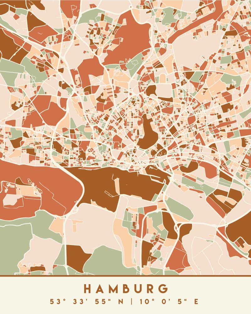 Hamburg Urban Geometry by Emiliano Deificus — canvas wall art