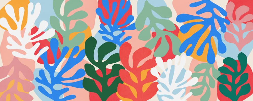 Vibrant Organic Leaves by Vitor Costa — canvas wall art