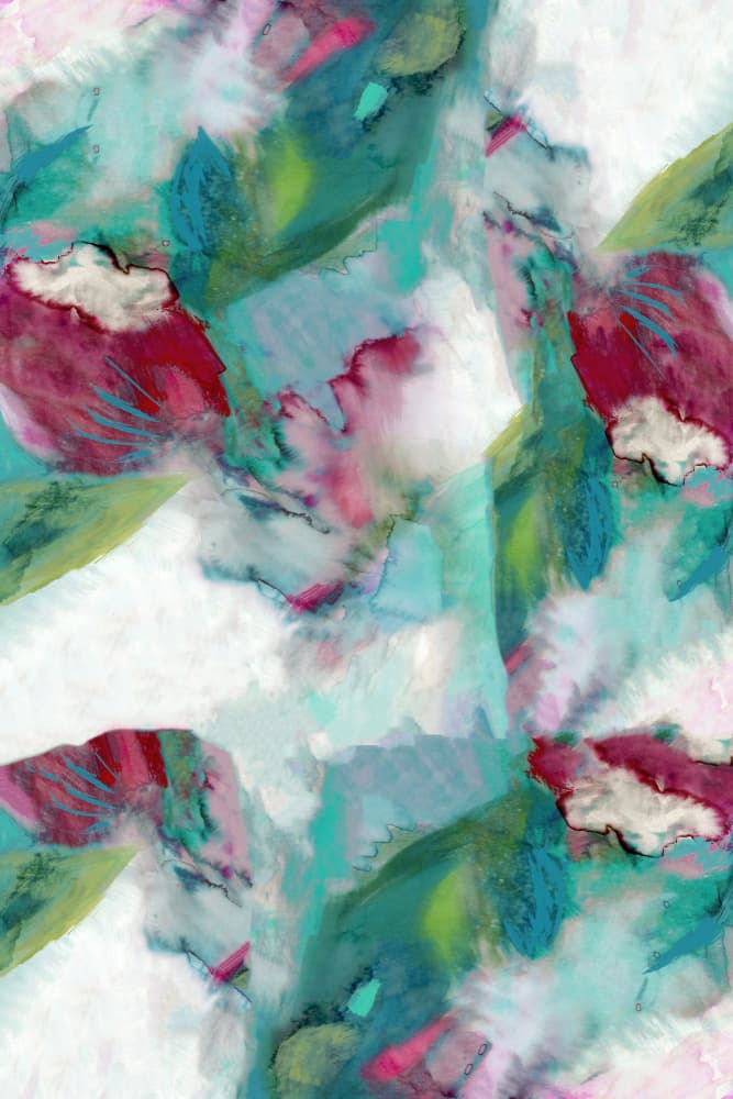 Vibrant Floral Abstract by cartissi — canvas wall art