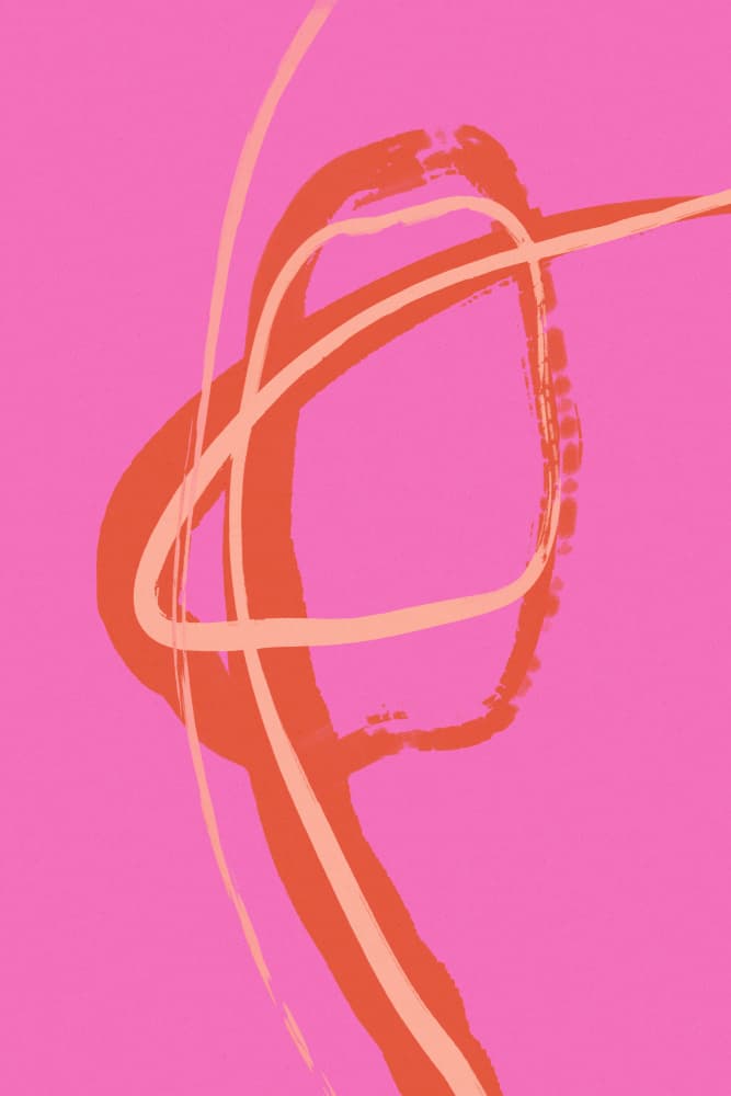 Vibrant Pink Swirl by Treechild — canvas wall art
