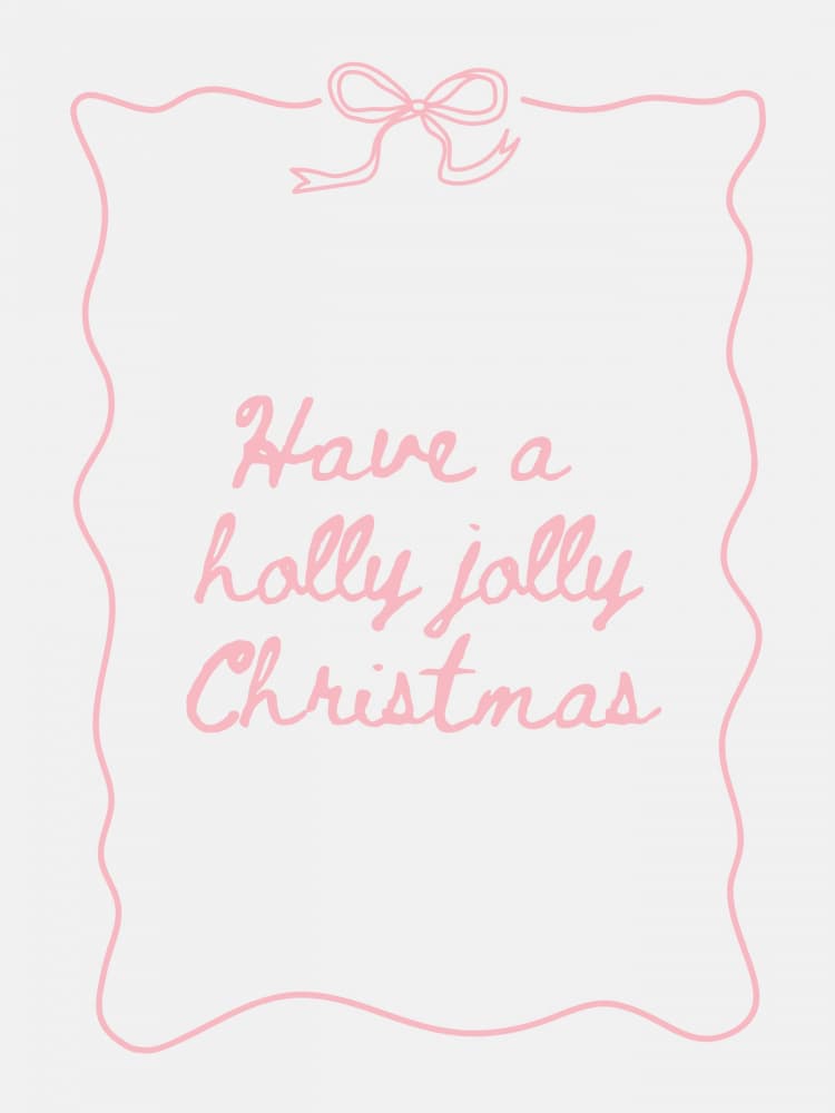 Holly Jolly Christmas Message by Jolly and Dash — canvas wall art
