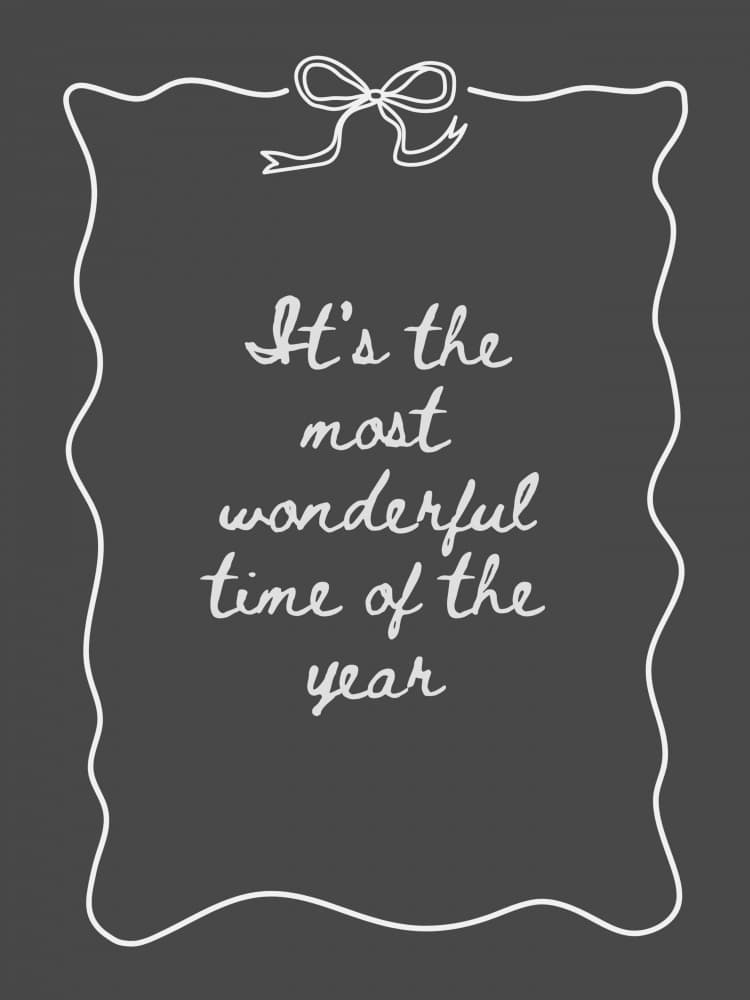 Most Wonderful Holiday Quote by Jolly and Dash — canvas wall art
