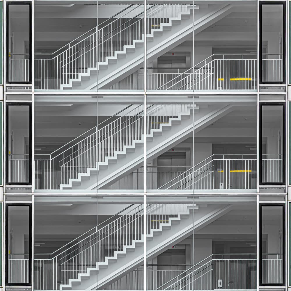 Modern Glass Staircase by Andy Dauer — canvas wall art