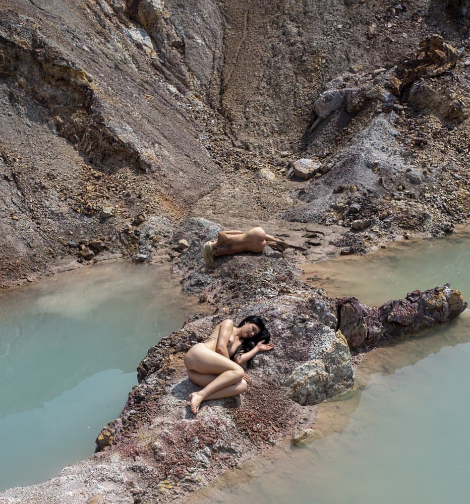 Serene Women In Landscape by Raul Ghiman — canvas wall art