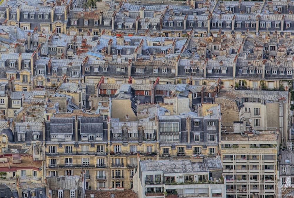 Parisian Rooftops View by Helena Adelmann — canvas wall art