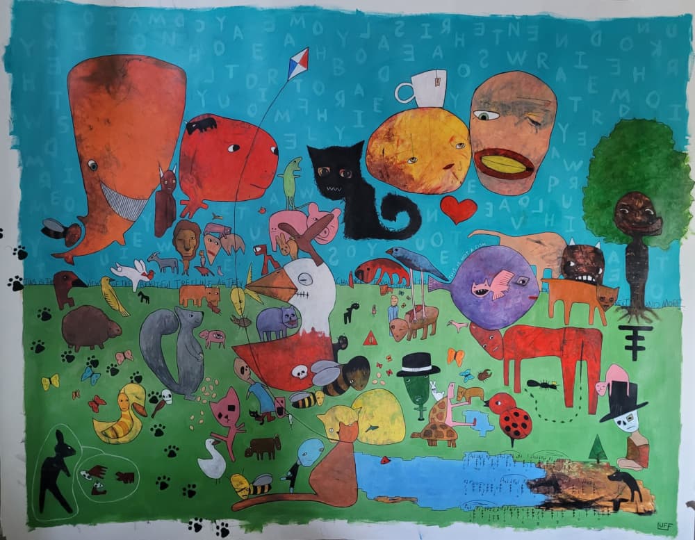 Whimsical Animal World by Sam Luff — canvas wall art