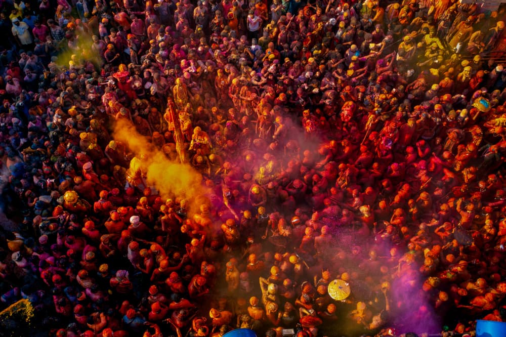 Vibrant Holi Celebration by Azim Khan Ronnie — canvas wall art