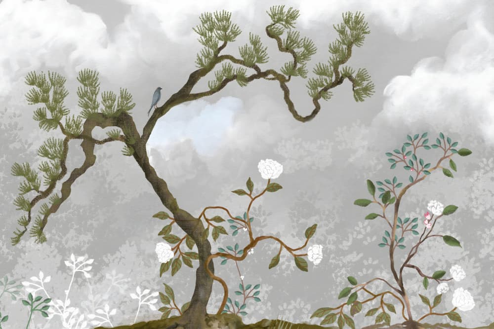Tranquil Pine And Blossoms by Josie George — canvas wall art