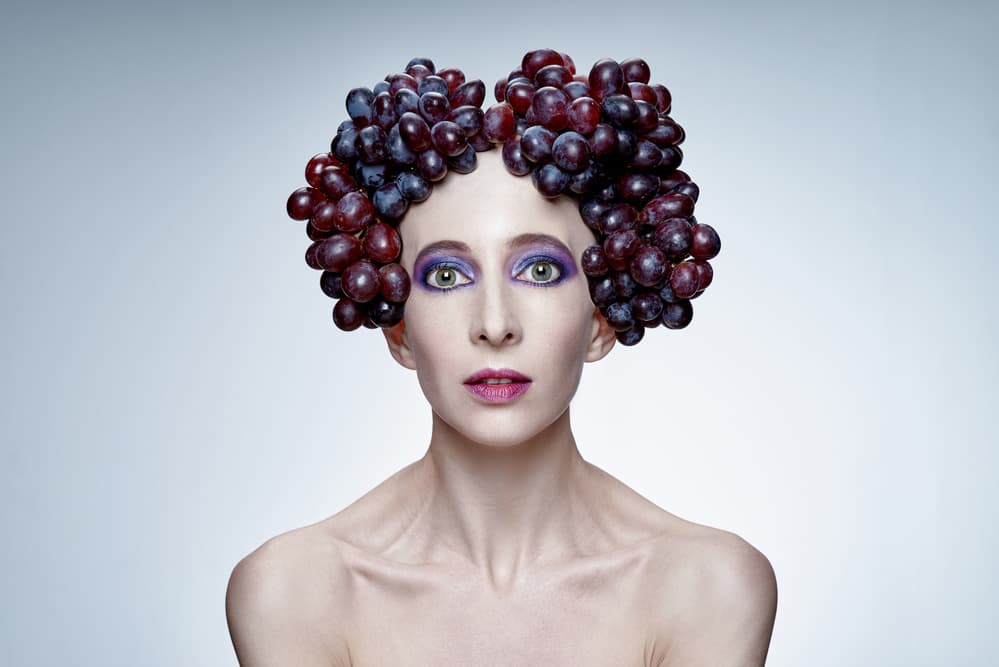 Grape Hair Portrait by Photographer — canvas wall art