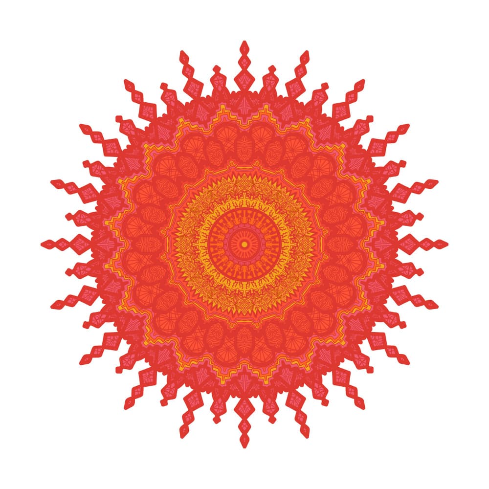 Vibrant Sun Mandala by Marika Barsrsind — canvas wall art