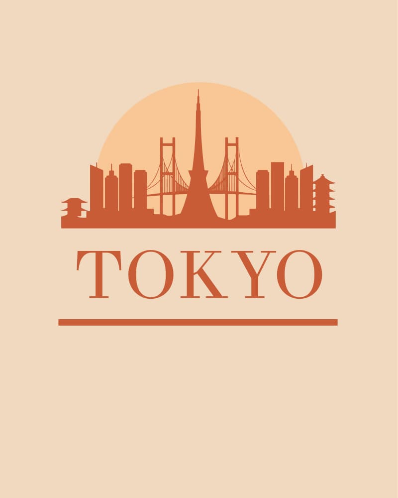 Tokyo City Sunset by Emiliano Deificus — canvas wall art