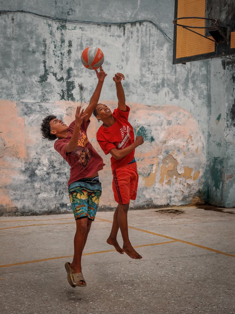 Street Ball Action by Andy Bauer — canvas wall art