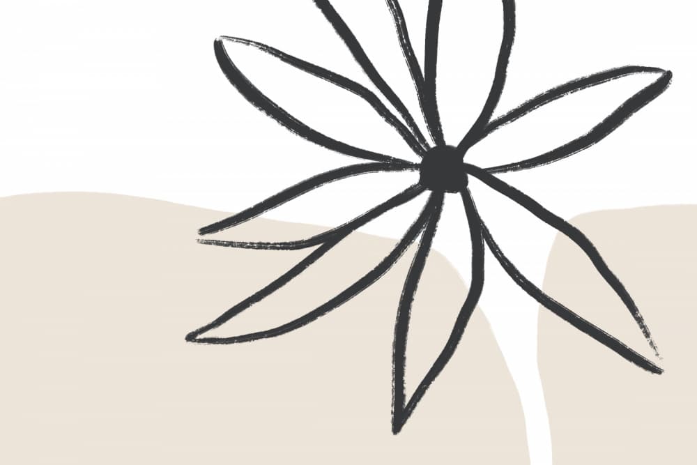 Flower and Cream by uplusmestudio — canvas wall art