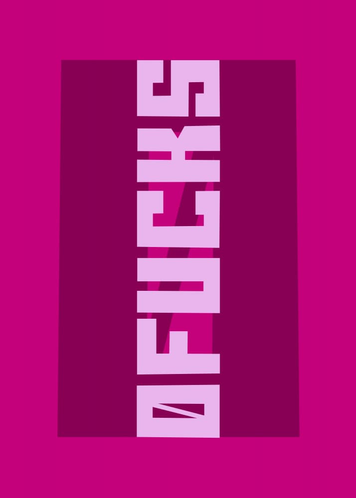 Defucks Geometric Typography by Andreas Magnusson — canvas wall art