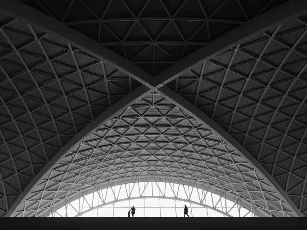 Modern Geometric Transit by Bingo Z — canvas wall art