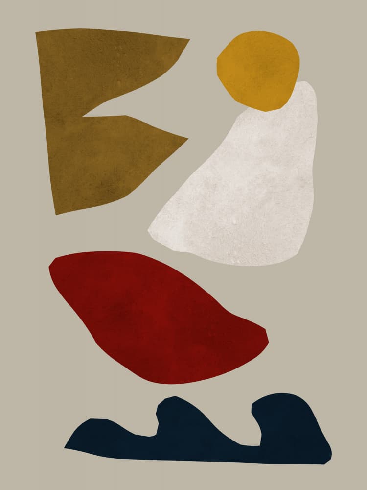 Earthy Abstract Shapes by Vitor Costa — canvas wall art