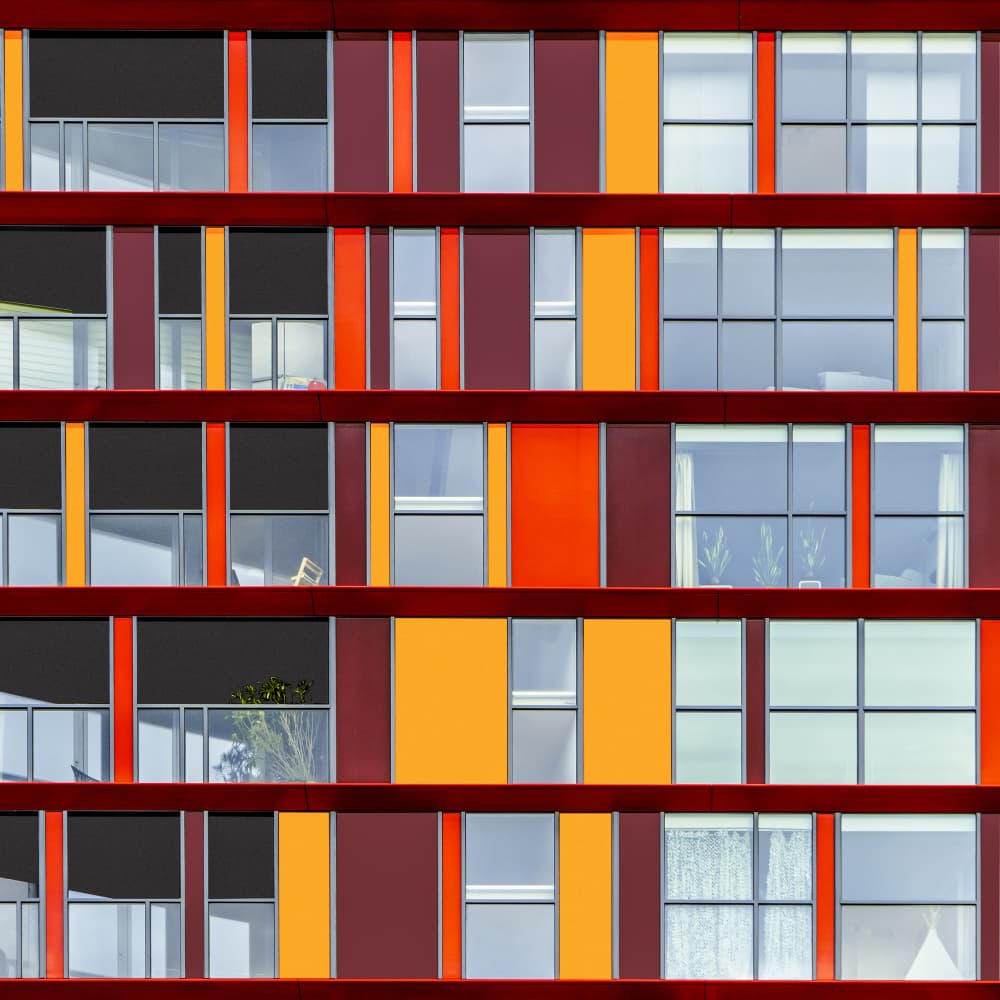 Colorful Building Facade by Luc Vangindertael (laGrange) — canvas wall art
