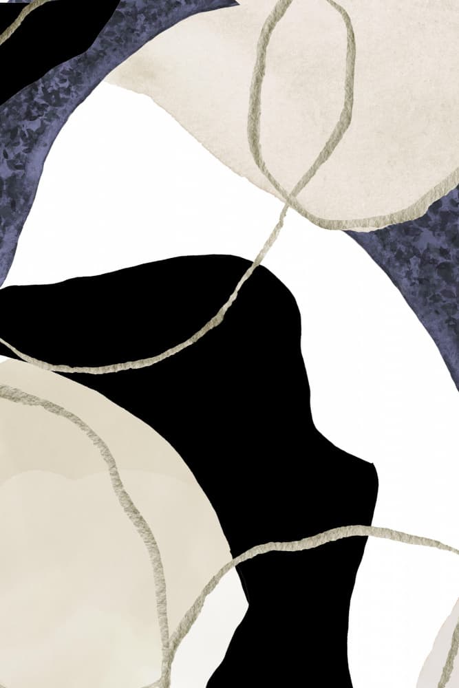 Elegant Abstract Shapes by Sally Ann Moss — canvas wall art