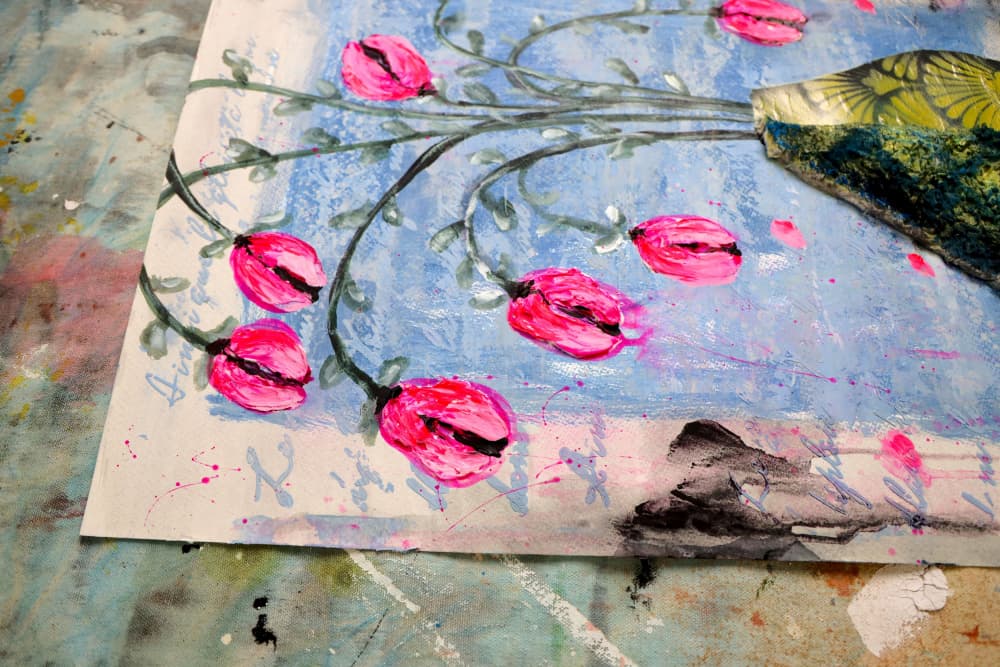Vibrant Pink Blooms by POOVI ART — canvas wall art