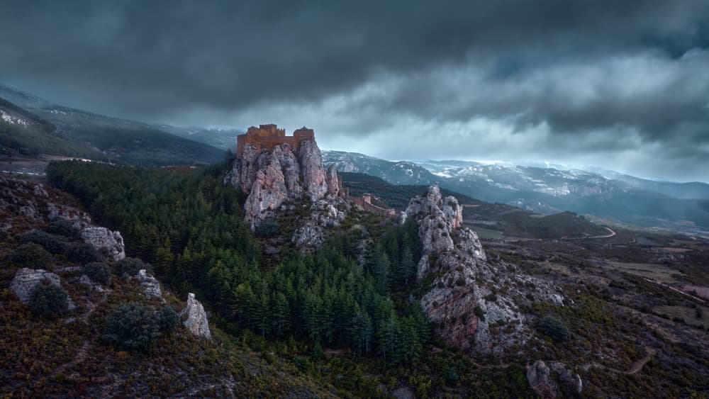 Rugged Mountain Castle by Ricardo Gayan — canvas wall art