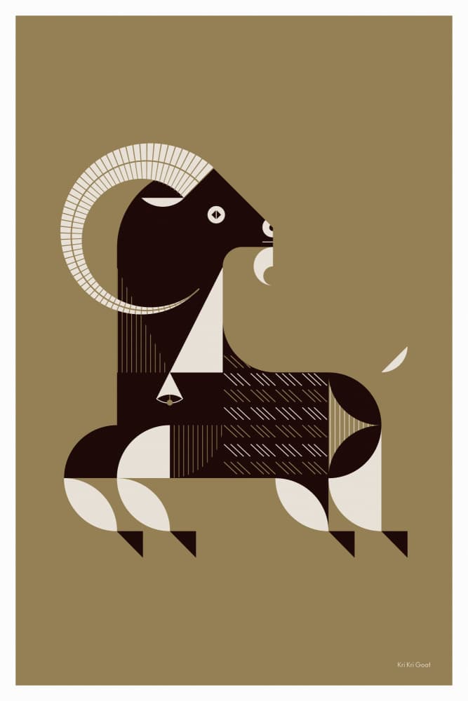 Majestic Geometric Ram by Studio Soleil — canvas wall art