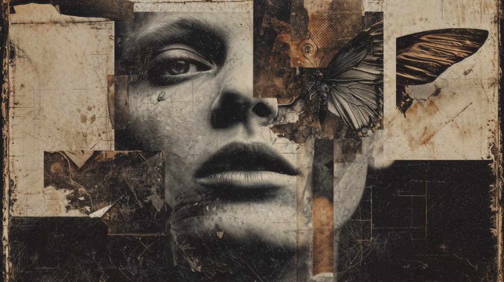 Dark Butterfly Gaze by DDiArte — canvas wall art