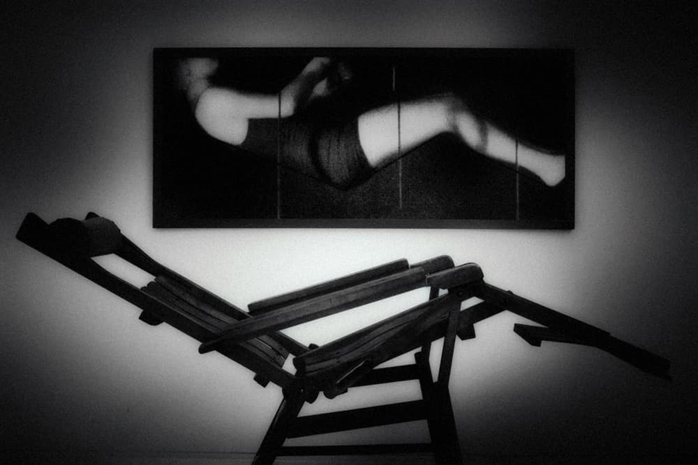 Relaxed Figure Lounge Chair by Holger Droste — canvas wall art