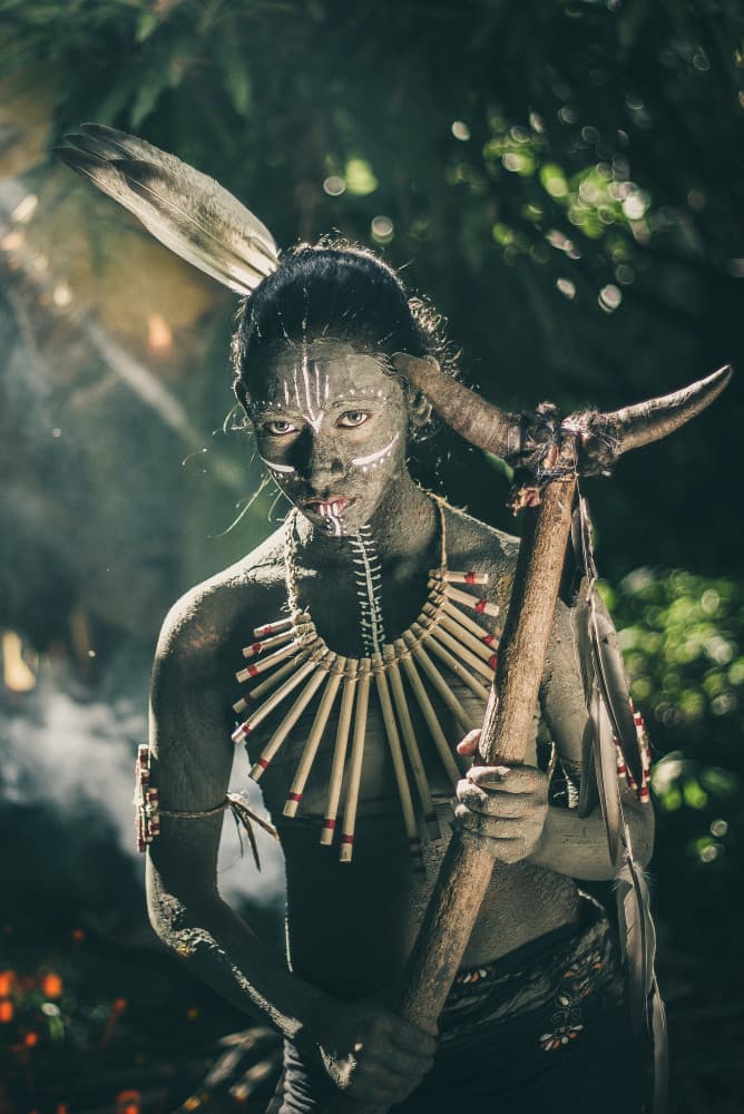 Intense Tribal Gaze by Dipankar Paul — canvas wall art