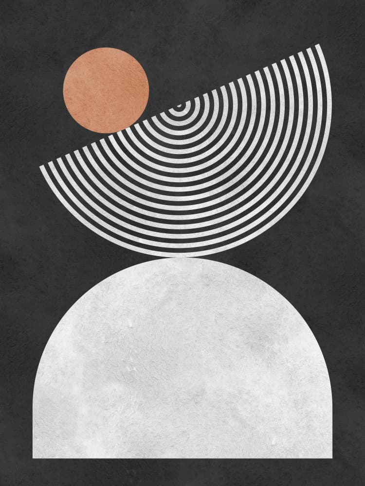 Terracotta Circle Balance by Vitor Costa — canvas wall art