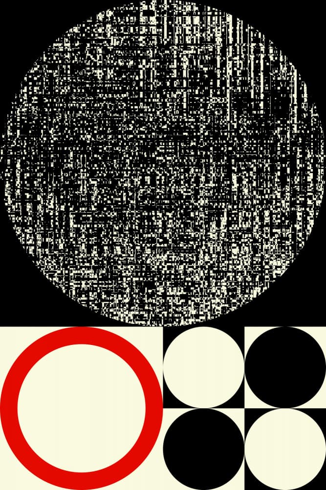 High Contrast Abstract Circles by Petr Strnad — canvas wall art