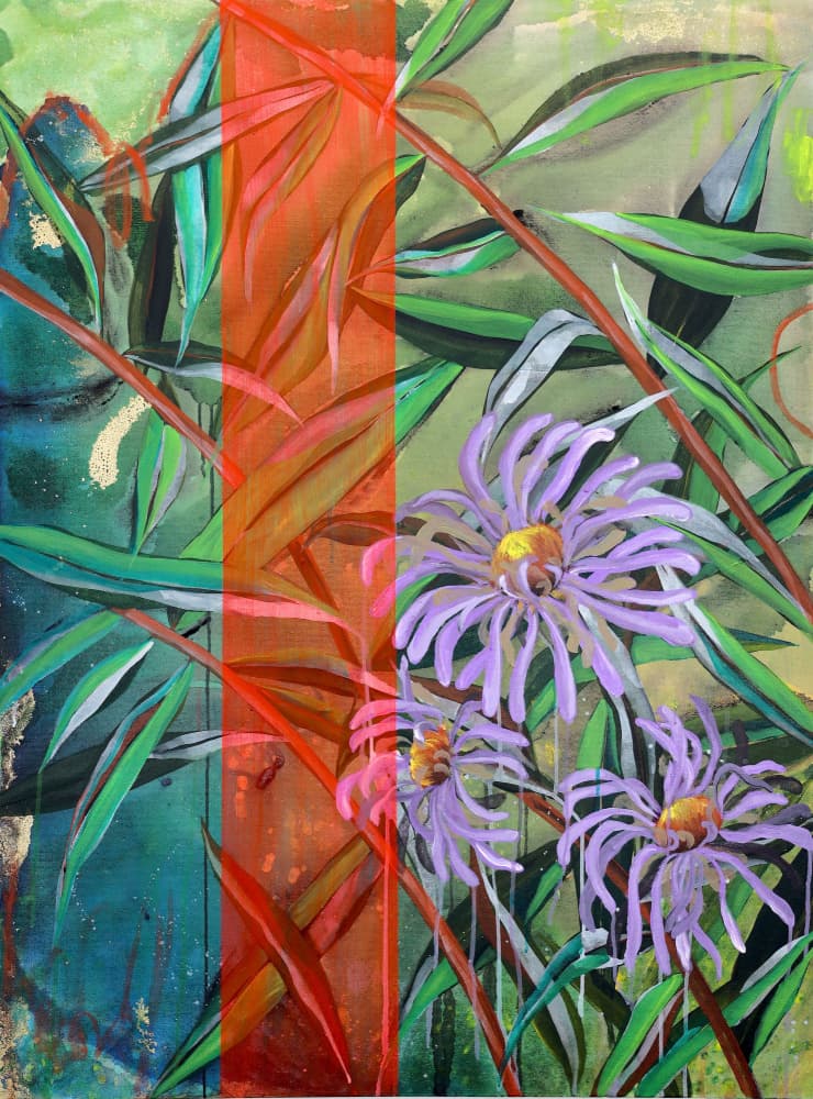 Vibrant Purple Blooms by POOVI ART — canvas wall art