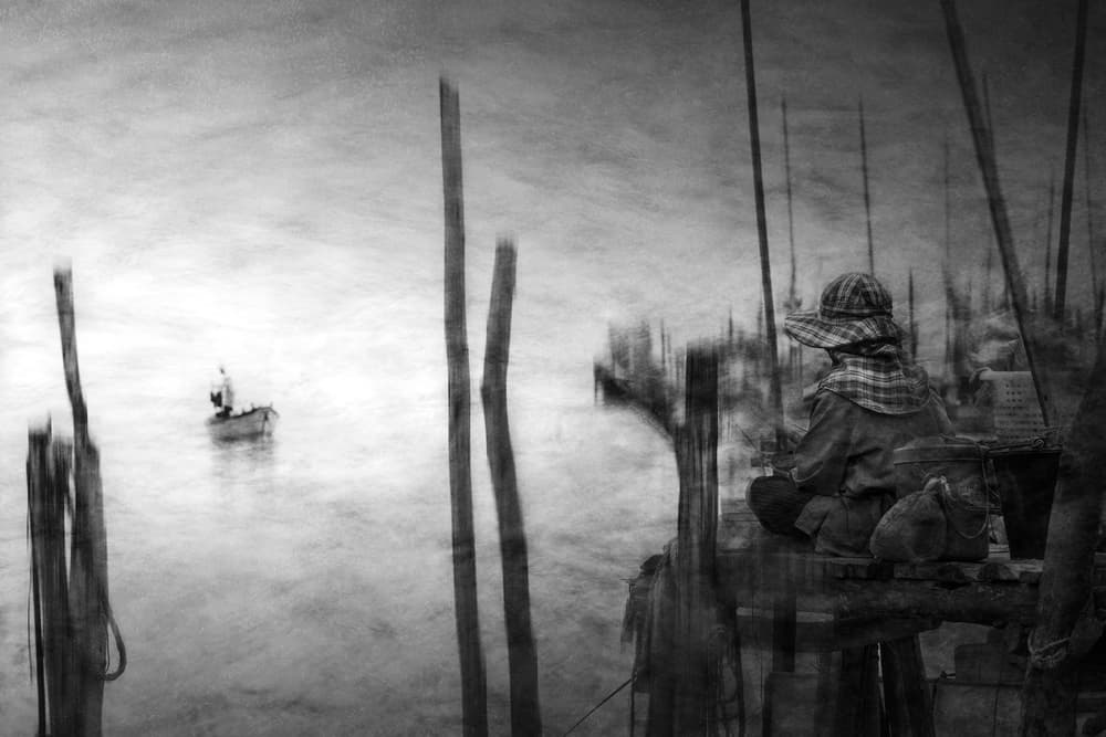 Calm Water Fisher by Ekkachai Khemkum — canvas wall art