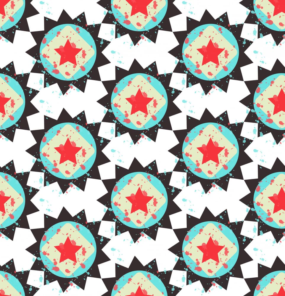 Abstract Grunge Stars by Marika Barsrsind — canvas wall art