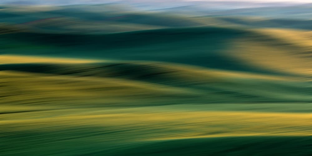 Waves of Green Light by NanZ — canvas wall art