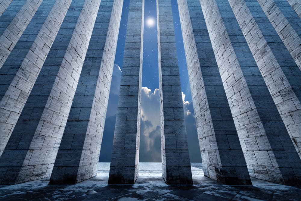 Pillars Of Light by Andrea Comari — canvas wall art