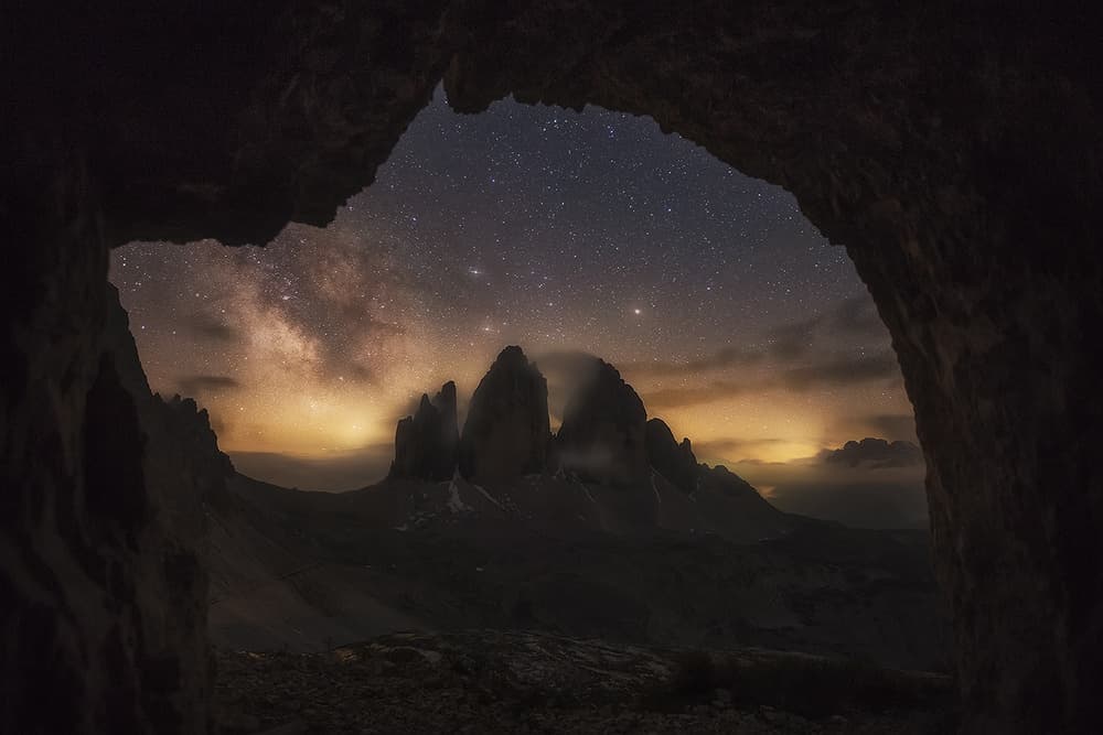 Milky Way Cave View by Guillermo García Delgado — canvas wall art