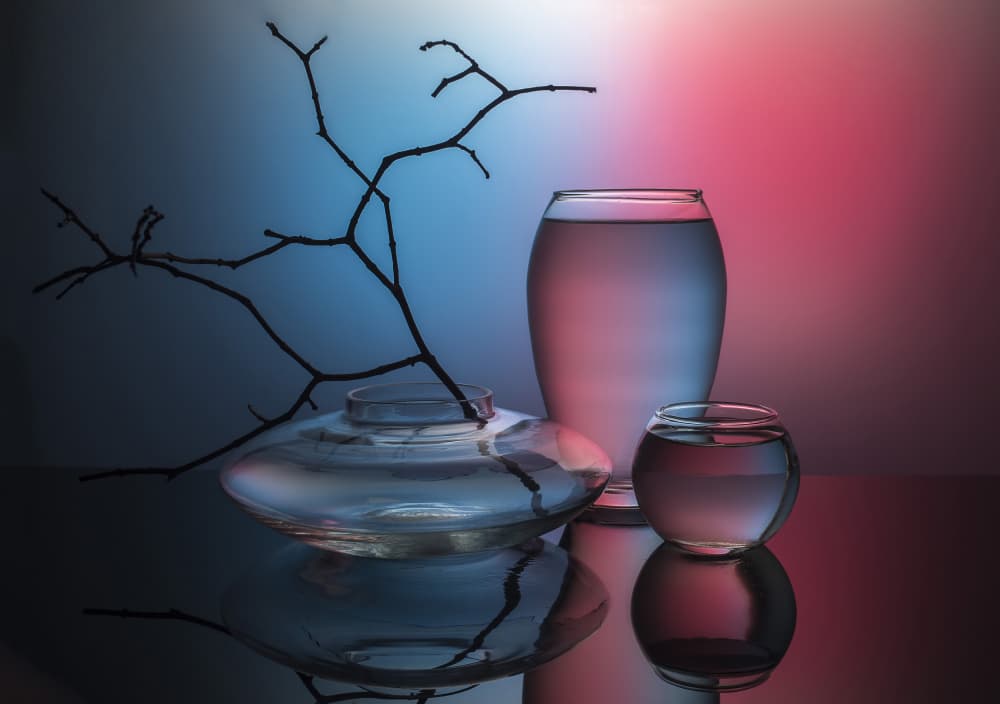 Serene Glass Reflections by Evgeniy Popov — canvas wall art