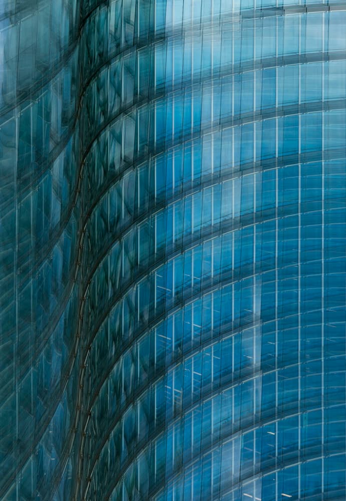 Blue Glass Facade by Greetje van Son — canvas wall art