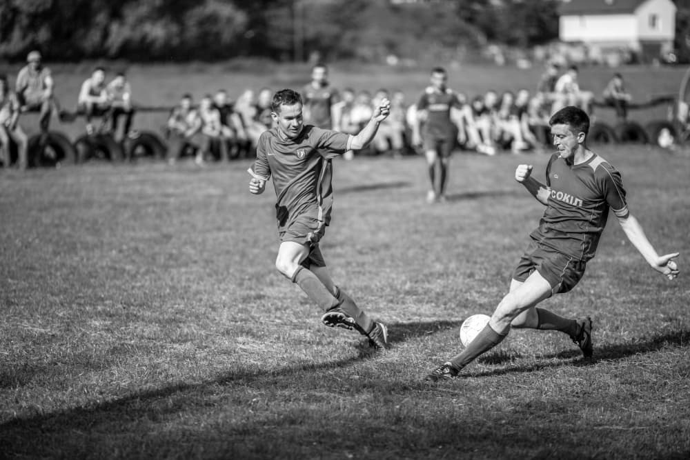 Soccer Game Action by Dmitry Stepanov — canvas wall art