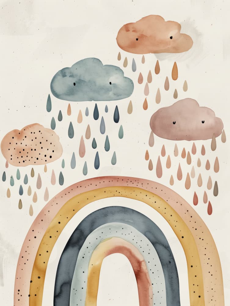Playful Rainbows by Treechild — canvas wall art