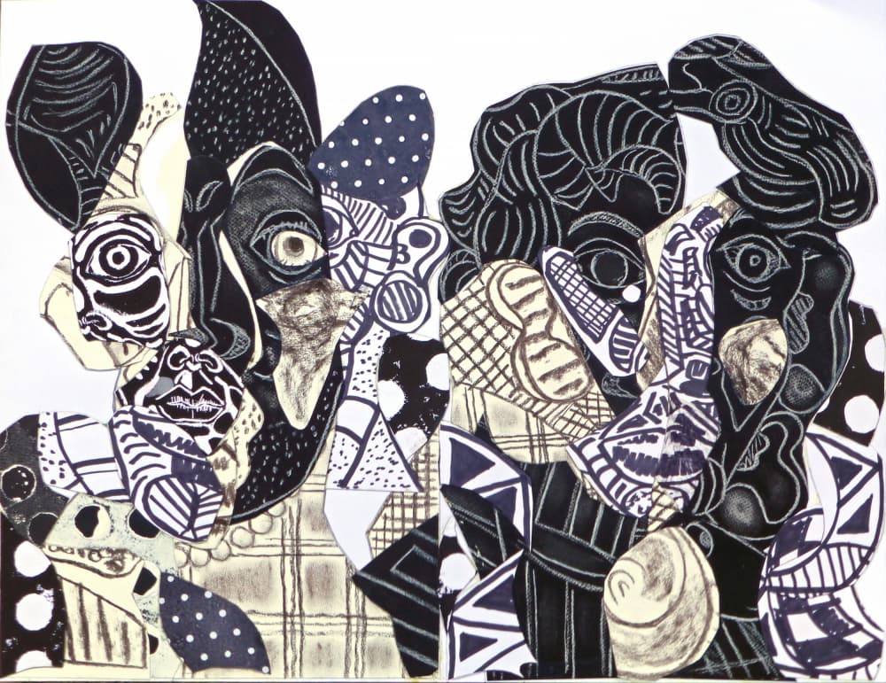 Abstract Patterned Faces by Pascal Marlin — canvas wall art