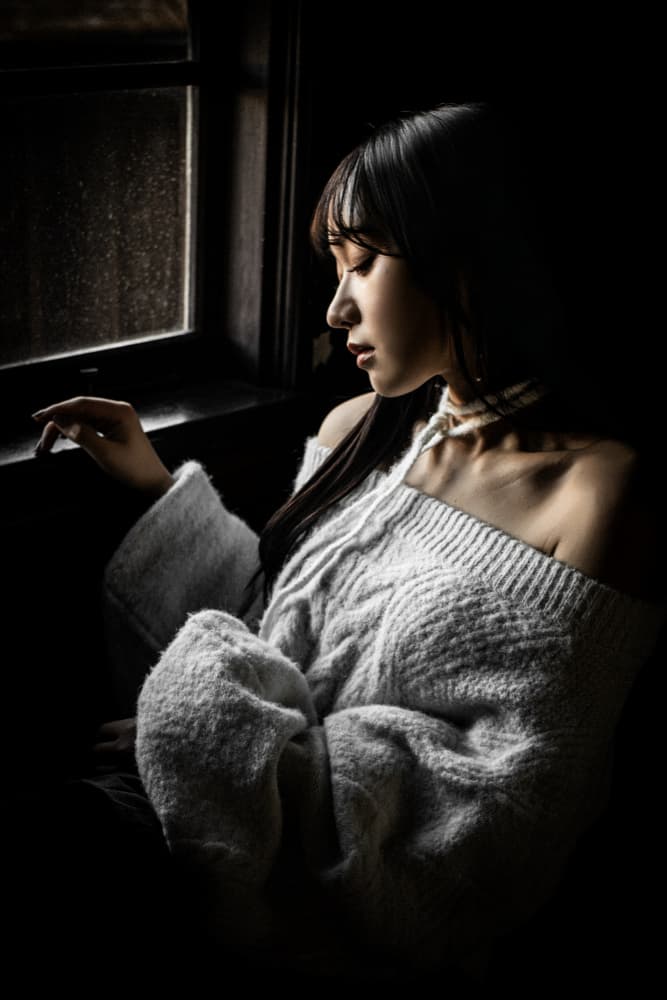 Pensive Woman by Window by GABA — canvas wall art